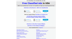Desktop Screenshot of freeclassifiedads.us