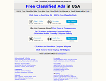 Tablet Screenshot of freeclassifiedads.us